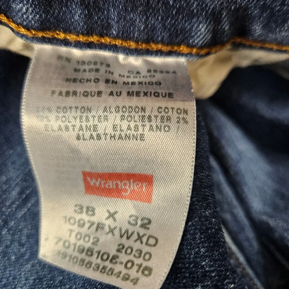 Wrangler Premium Quality Mens Straight Leg Jeans‎ Blue 38x32 1097FXWXD